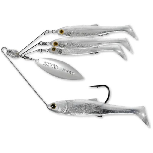 Spinnerbait Live Target BaitBall Spinner Rig Large, Pearl White/Silver, 14g