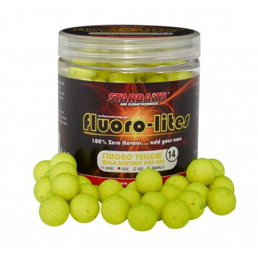Boilies Pop Up Fluoro Lite Yellow 14mm / 80g StarBaits