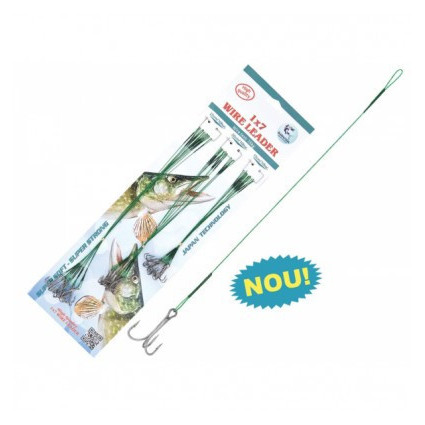 Set 30 strune Baracuda 1x7 Wire Leader cu ancora