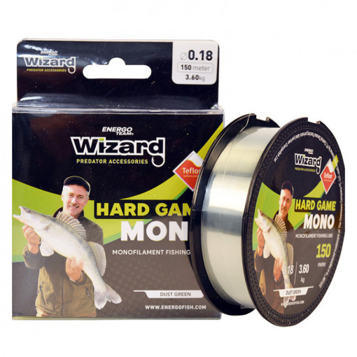 Fir Monofilament EnergoTeam Wizard Hard Game Mono Line, Transparent, 150m