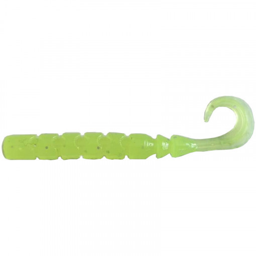 Grub Mustad Aji Finesse Micro, 6.3cm, Clear Chartreuse, 12buc/plic