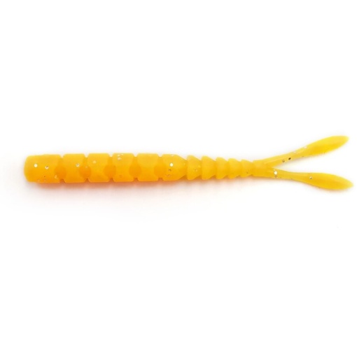 Grub Mustad Aji Micro Pilo, Orange Glow Glitter, 5cm, 15buc/plic