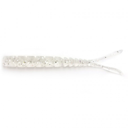 Grub Mustad Aji Split Tail, 5cm, Clear Rainbow Glitter, 12buc/plic