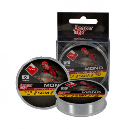 Fir monofilament Benzar Hooklink Teflon Transparent 50m