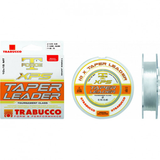 Fir monofilament Trabucco T-Force Taper Leader, 10x15 m