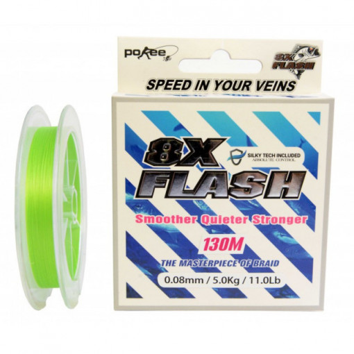 Fir textil Pokee 8X Flash Smart PE, Lime Green, 130m