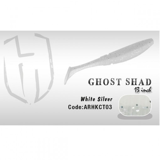 Shad Ghost 13cm White / Silver Herakles