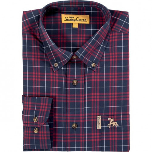 Camasa bumbac Verney Carron Vivien Bleu Rouge