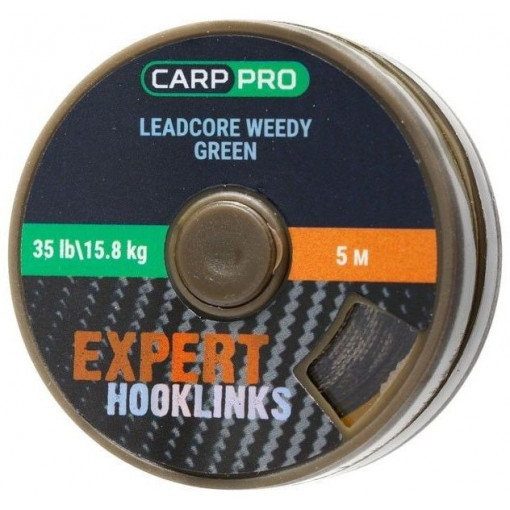 Fir Leadcore Carp Pro Coated Hooklink, verde, 5m