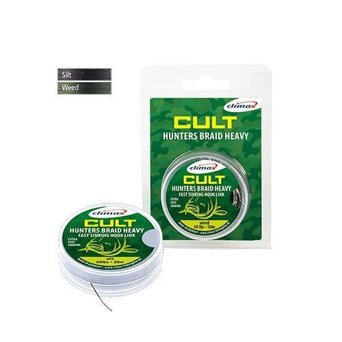 Fir Textil Climax Cult Huntersbraid Heavy Sinking Hooklink Dark Silt, 20m