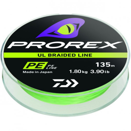 Fir textil Prorex UL Finesse Braid Chartreuse 135m Daiwa