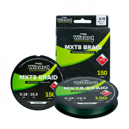 Fir textil Wizard MTX8 Braid Dark Green, 150m