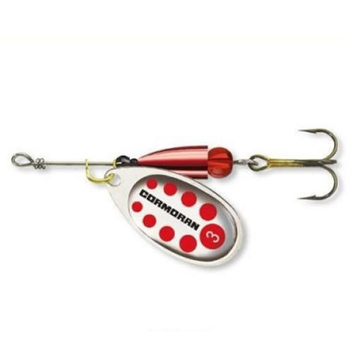 Lingurita rotativa Silver/red Nr.2/4g Cormoran