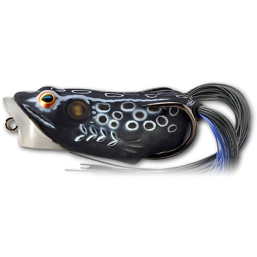 Naluca Livetarget Hollow Frog Popper, culoare Black-Black, 5.5cm, 11g