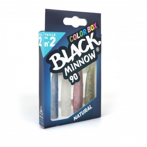 Set Shad Black Minnow Natural, 9cm, 4buc/plic Fiiish