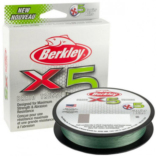 Fir textil Berkley X5 Low Vision, verde, 150m