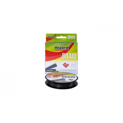 Fir textil Wizard Braid gri 135m