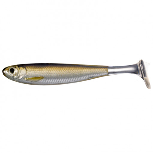 Shad Livetarget Slowroll Shiner Paddle Tail, culoare Silver-Brown, 10cm, 4buc