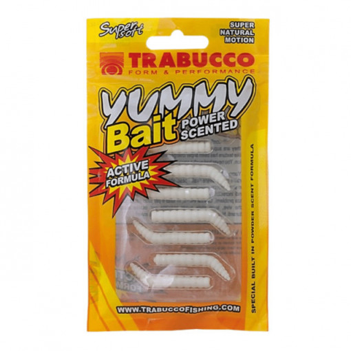 Vierme Trabucco Yummy Bait Brucone, alb, 3cm, 8buc