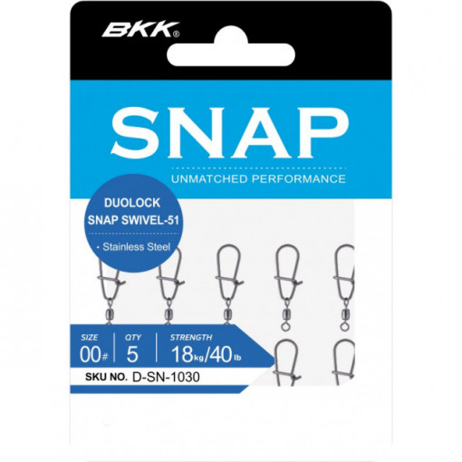 Agrafa cu vartej BKK Duolock Snap 51-SS, 5 buc