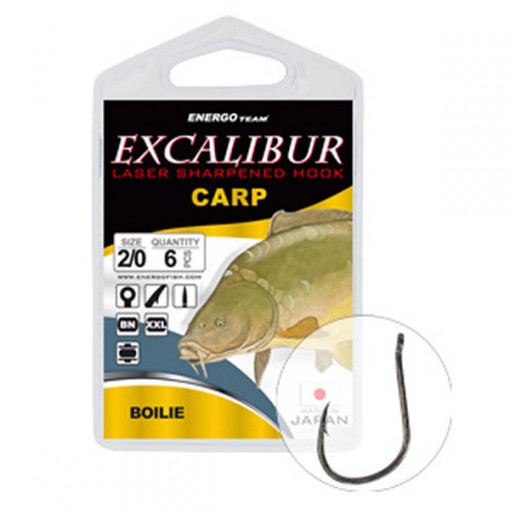 Carlige Excalibur Carp Boilies BN, 10buc