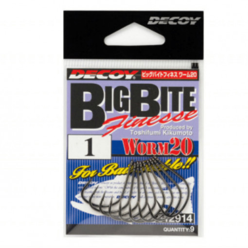 Carlige Offset Decoy Worm 20 Big Bite Finesse