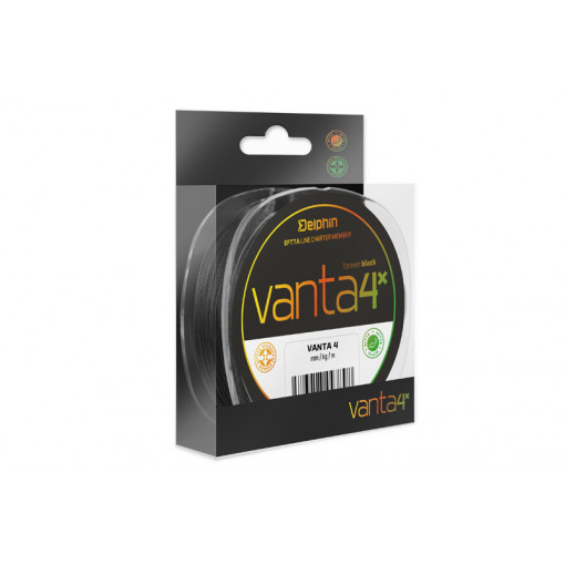Fir Textil Delphin Vanta 4, Negru, 150m