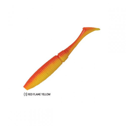 Shad Power Shad Dual Red Flame Yellow 11.5cm, 6buc/plic Rapture