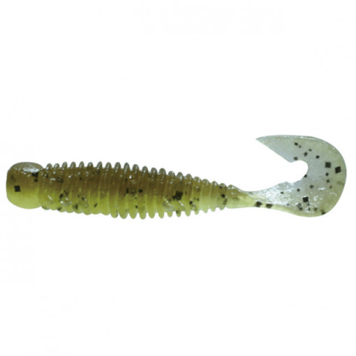 Twister Jackall Wobbring, Green Pumpkin Light Chartreuse, 5cm, 7 buc