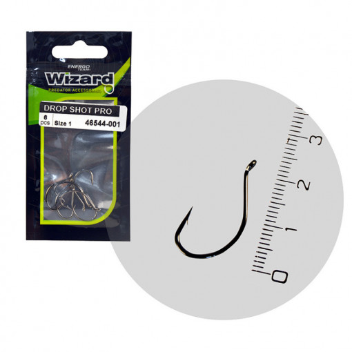 Carlige EnergoTeam Wizard Drop Shot Pro, 6buc/plic