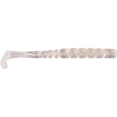 Shad Mustad AJI Paddle Tail, 5cm, Clear Luminous Silver Glitter, 12buc/plic
