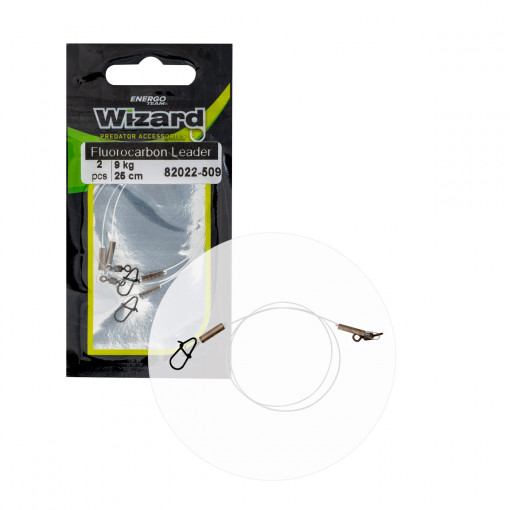 Struna Energoteam Wizard Neo Fluorocarbon Leader, Transparent, 25cm, 2buc/plic