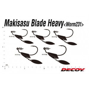 Carlige Offset Decoy Worm 231S Makisasu Blade Heavy Lestat