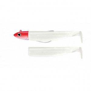 Combo Shad Black Minnow Shore Alb, 7cm, Cap 6g + Shad Rezerva Fiiish - Img 2