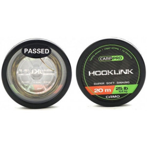 Fir Textil Carp Pro Hooklink Super Soft Sinking, camuflaj, 20m