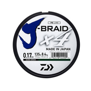 Fir Textil Daiwa J-Braid X4 Dark Green 135m Daiwa