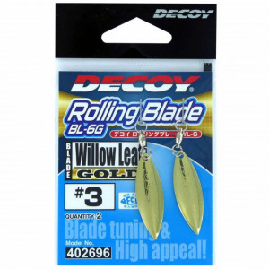Paleta Oscilanta cu Vartej Decoy BL-65 Willow Leaf Gold, 2buc
