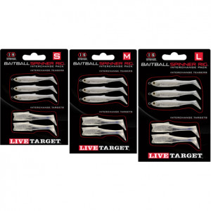 Rezerva Spinnerbait Livetarget Rig, Small, culoare Pearl White-Silver - Img 2