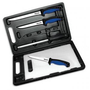 Set Cutite Filetat MT027 + Dispozitiv de Ascutit + Plansa Mustad