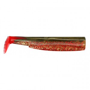 Shad Black Minnow Kaki Red, 12cm, 3buc/plic Fiiish - Img 2
