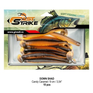 Shad Fast Strike Down Shad 9cm, 10cm/plic, Candy Caramel - Img 2