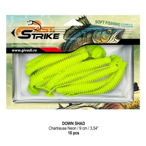 Shad Fast Strike Down Shad 9cm, 10cm/plic, Chartreuse Neon - Img 2