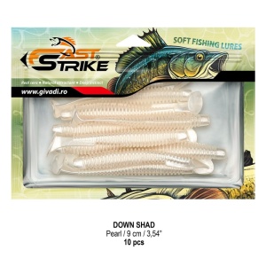 Shad Fast Strike Down Shad 9cm, 10cm/plic, Pearl - Img 2