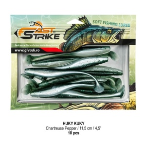 Shad Fast Strike Huky Kuky, Chartreuse Pepper, 11.5cm, 4.3g, 10buc/plic - Img 3