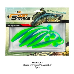 Shad Fast Strike Huky Kuky, Electric Chartreuse, 11.5cm, 4.3g, 10buc/plic - Img 3