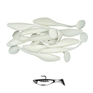 Shad Fast Strike Huky Kuky, White Milch, 7.5cm, 2.7g, 10buc/plic - Img 2