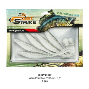 Shad Fast Strike Huky Kuky, White Phanthom, 13.5cm, 8.4g, 5buc/blister - Img 2
