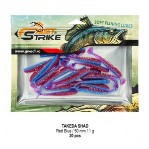 Shad Fast Strike Takeda Shad, Red Blue 05, 5cm, 1g, 20buc/plic - Img 3