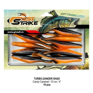 Shad Fast Strike Turbo Zander, Candy Caramel, 10cm, 10buc/blister - Img 2