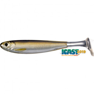 Shad Livetarget Slowroll Shiner Paddle Tail, culoare Silver-Brown, 12.5cm, 3buc - Img 2